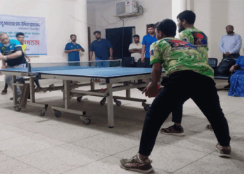 রাজশাহী টেবিল টেনিস অনুশিলন পরিদর্শন — বিআরটিএ চেয়ারম্যান