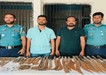 গাজীপুরে দেশীয় অস্ত্র ও মাদকসহ বিএনপি নেতার ভাই-ভাতিজা আটক