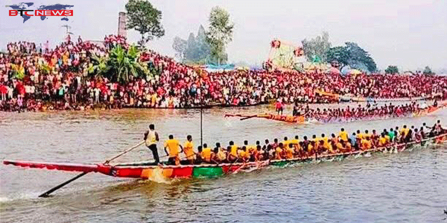 উজিরপুরে ঐতিহ্যবাহী নৌকা বাইচ অনুষ্ঠিত, ইতিহাস গড়লেন ইউএনও
