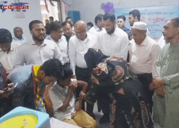 ৪ লাখ ৯৭ হাজার ৫’শ শিশু-কিশোর পাবে টিসিভি টিকা: চাঁপাইনবাবগঞ্জে টাইফয়েড টিকাদান ক্যাম্পেইন এর উদ্বোধন