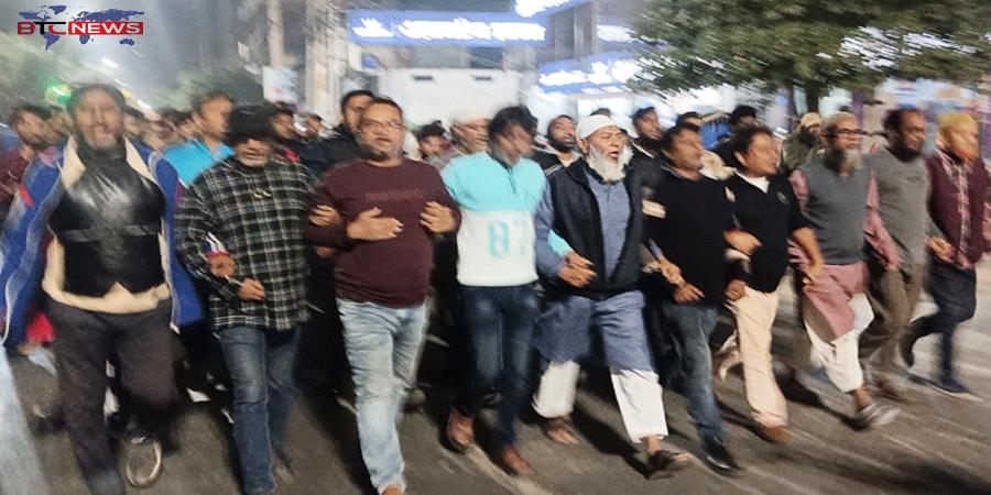 রাজশাহীতে শেখ হাসিনার ফাঁসির দাবিতে বিএনপি নেতা মিলু ও হারুর নেতৃত্বে বিক্ষোভ মিছিল