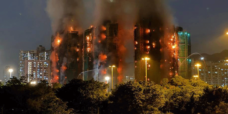 হংকংয়ে অগ্নিকাণ্ডে মৃত বেড়ে ১২৮, নিখোঁজ দুই শতাধিক