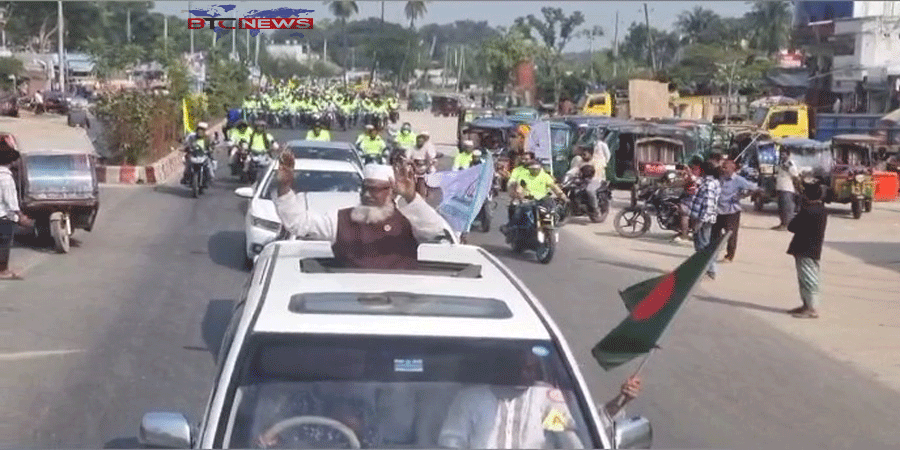 নাটোরে জামায়াতের নির্বাচনী দীর্ঘ মোটরসাইকেল শোডাউন