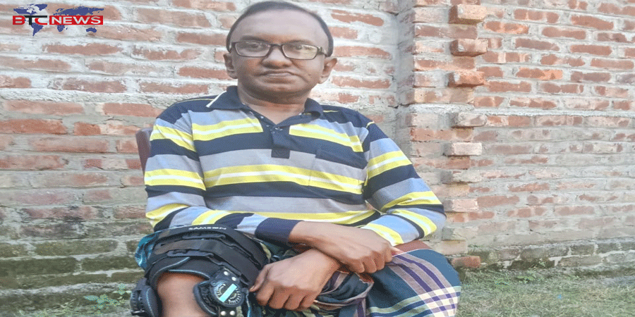 আটোয়ারীর প্রতিবন্ধী আখতারুল হাসান মানবেতর জীবনযাপন করছে