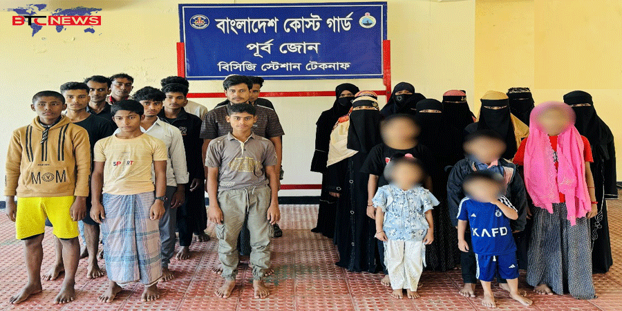 সাগরপথে মালয়েশিয়া পাচারকালে টেকনাফে নারী-শিশুসহ উদ্ধার-২৮