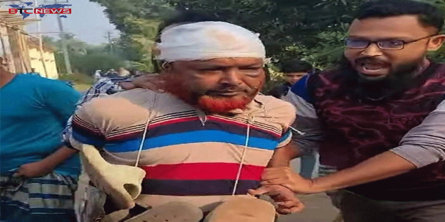 নাটোরে নাতি বউকে ধর্ষণের অভিযোগে বিএনপি নেতাকে জুতাপেটা করে পুলিশে সোপর্দ