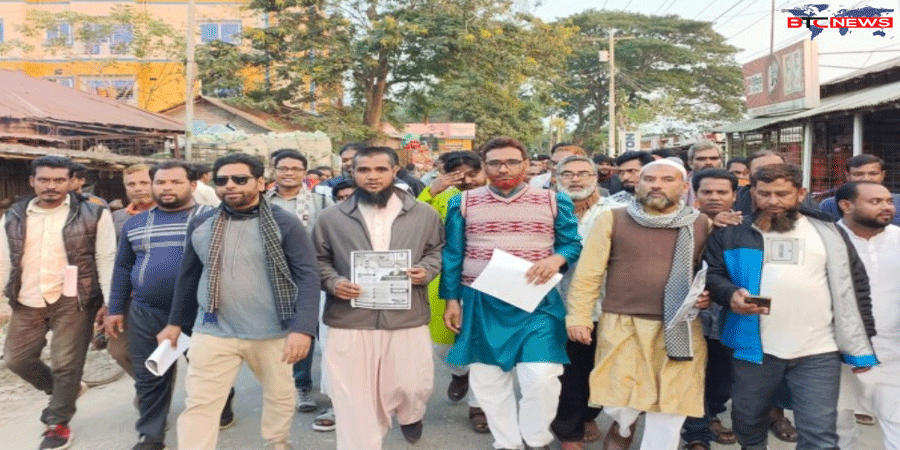 চারঘাটের নন্দনগাছীতে তারেক রহমানের ৩১ দফা বাস্তবায়নে বিএনপির গণসংযোগ