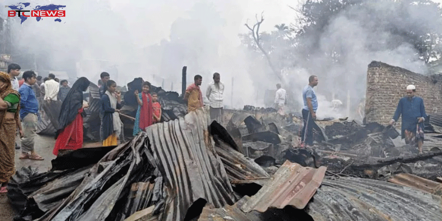 খাগড়াছড়িতে ভয়াবহ অগ্নিকাণ্ডে পুড়ল ২৩টি দোকান
