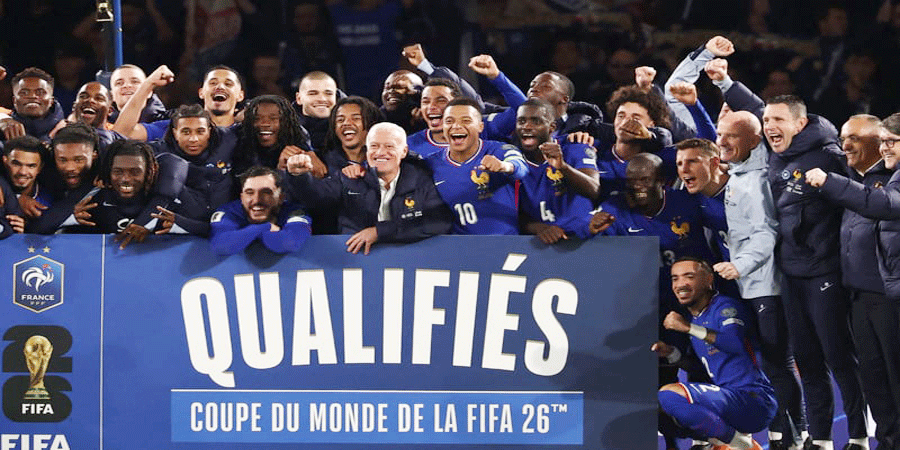 এমবাপ্পের ডাবলে বিশ্বকাপে ফ্রান্স