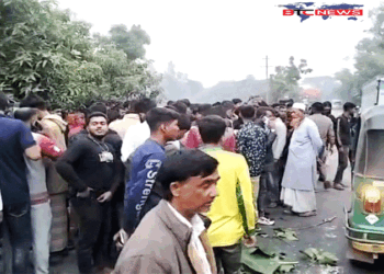 পাবনায় ট্রাকের ধাক্কায় মোটরসাইকেল আরোহী বাবা-মেয়ে নিহত; আহত-২