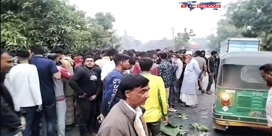 পাবনায় ট্রাকের ধাক্কায় মোটরসাইকেল আরোহী বাবা-মেয়ে নিহত; আহত-২