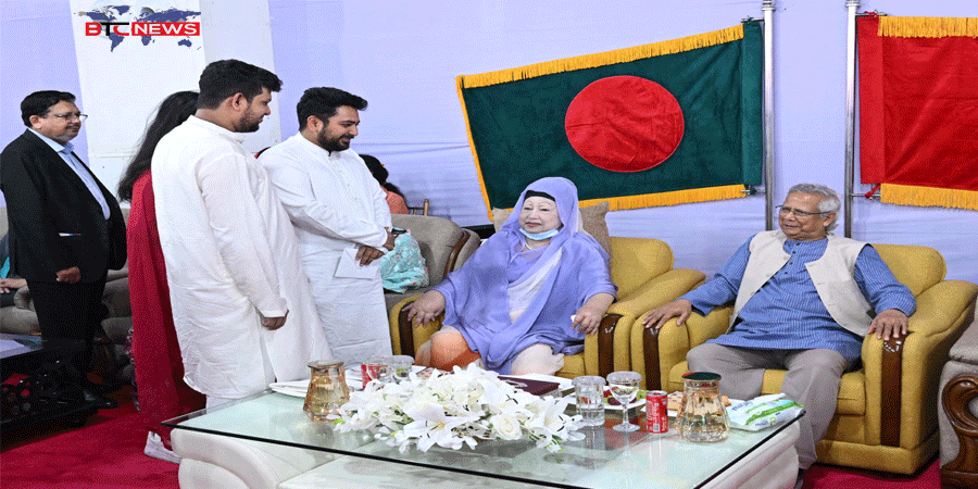 প্রধান উপদেষ্টা ও খালেদা জিয়ার সঙ্গে নাহিদ ইসলামের সৌজন্য সাক্ষাৎ