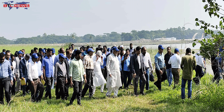 ভোলায় সার কারখানা স্থাপনের সম্ভাব্য স্থান পরিদর্শনে ৩ উপদেষ্টা