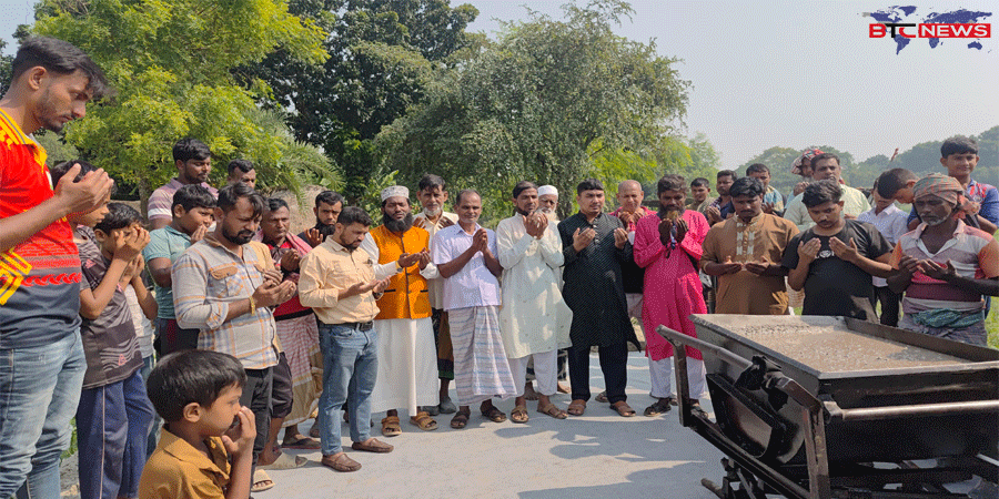 পদ্মাপাড়ের দুর্গম চরে উন্নয়নের ছোঁয়া: চর মাঝারদিয়াড়ে টেকসই কংক্রিট রাস্তা নির্মাণ শুরু