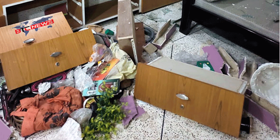 মতিহারে রাবি ছাত্রলীগের নেতার বাড়িতে দূর্বৃত্তদের তান্ডব, ভাঙচুর ও ককটেল হামলা