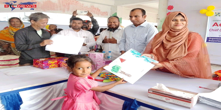 বাগেরহাটে ছবি, ছড়া-কবিতায় জলবায়ু পরিবর্তনের ক্ষতি তুলে ধরলেন শিশুরা