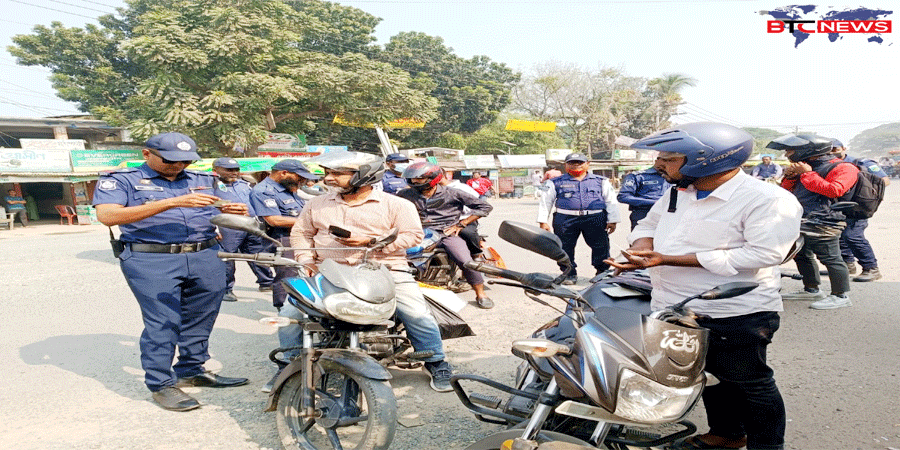 ১৩ নভেম্বর আঃলীগের লকডাউন” ঘিরে সতর্ক অবস্থানে বানেশ্বর ট্রাফিক পুলিশ