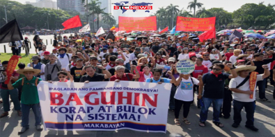 ফিলিপাইন প্রেসিডেন্ট মার্কোসের পদত্যাগ দাবিতে হাজার হাজার মানুষের বিক্ষোভ