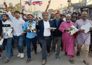 বকশীগঞ্জে বিএনপির সাবেক এমপি এম রশিদুজ্জামান মিল্লাতের পক্ষে প্রচারণা ও লিফলেট বিতরণ 