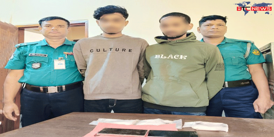 আরএমপি’র কাশিয়াডাঙ্গা থানা পুলিশের চেকপোস্টে হেরোইনসহ ২ ব্যক্তি গ্রেপ্তার