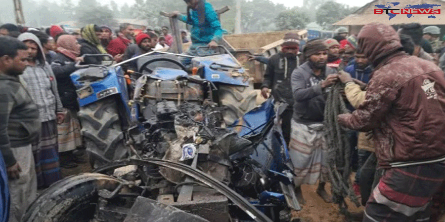 ঘোড়াঘাটে বাস ও ট্রাক্টরের মুখোমুখি সংঘর্ষে নিহত-২