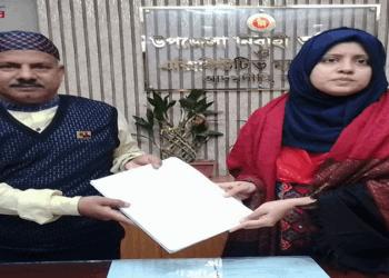 বগুড়া-৩ আসনে জাতীয় পাটি মনোনীত প্রার্থীর মনোনয়নপত্র সংগ্রহ