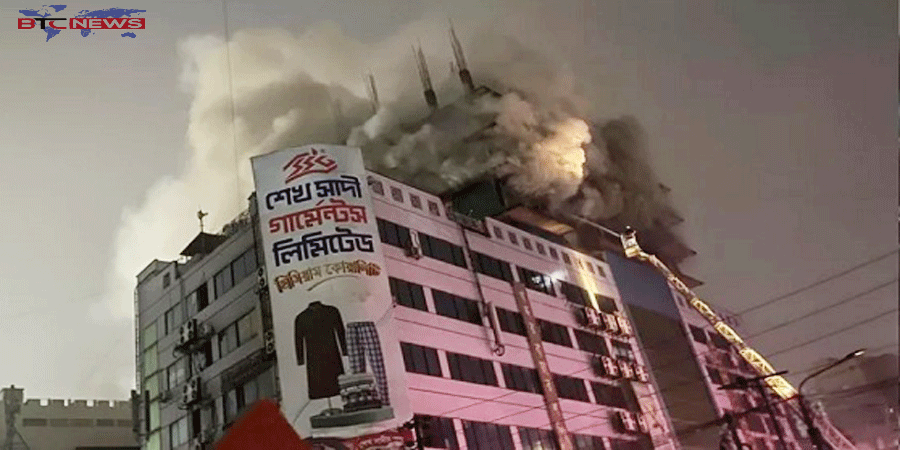 গুলিস্তানের ‘খদ্দর বাজার শপিং কমপ্লেক্স’-এ  আগুন নিয়ন্ত্রণে