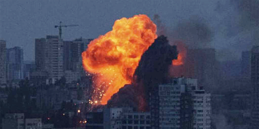 ইউক্রেনের রাজধানীতে শক্তিশালী বিস্ফোরণ