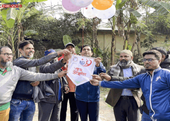 রুয়েটে বেলুন ও পায়রা উড়িয়ে আরপিএল ক্রিকেট টুর্নামেন্টের উদ্বোধন