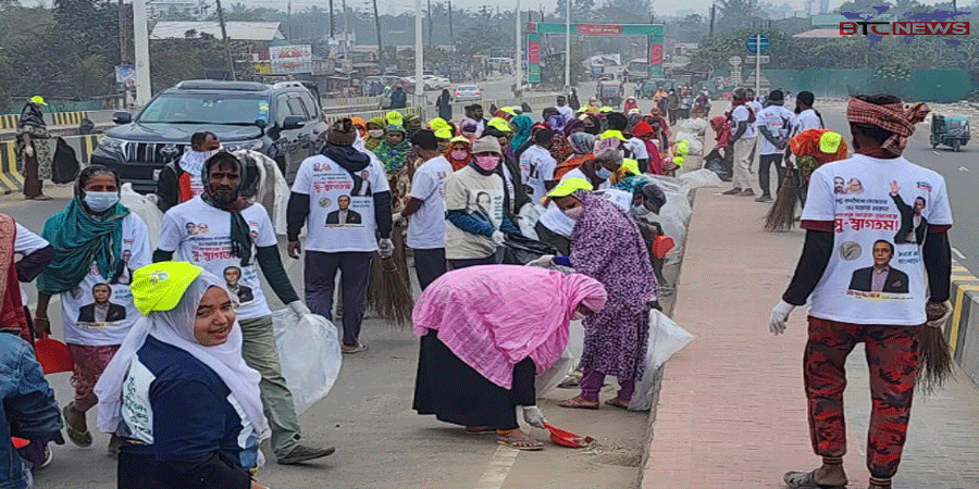 রূপগঞ্জের পূর্বাচলে পরিচ্ছন্ন কার্যক্রম নারায়ণগঞ্জ বিএনপি নেতাকর্মীদের