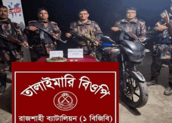 রাজশাহীতে বিজিবির অভিযানে মোটরসাইকেলসহ গাঁজা ও ট্যাপেন্টাডল জব্দ