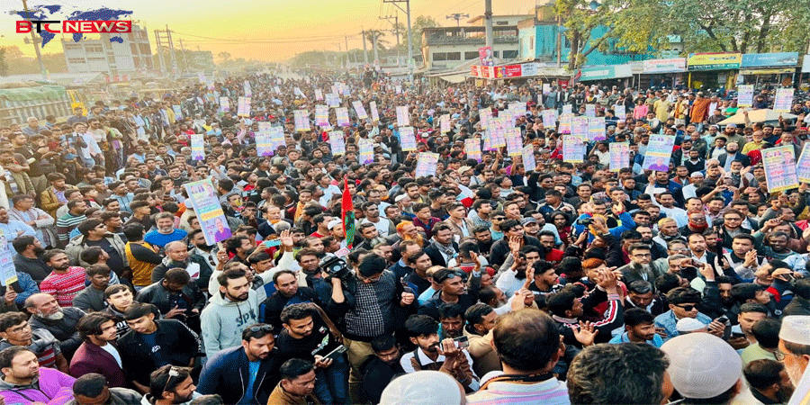 সিংড়ায় বিএনপি প্রার্থীর মনোনয়ন বাতিলের দাবিতে মহাসড়ক অবরোধ
