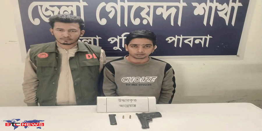 পাবনায় অস্ত্র হাতে গুলি ছোড়া জামায়াতের কর্মী তুষার মন্ডল গ্রেপ্তার