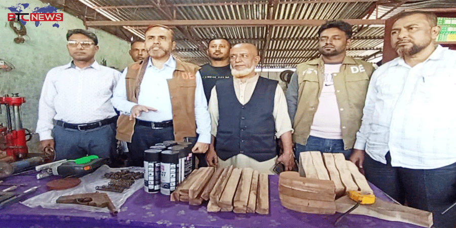 লক্ষ্মীপুরে ওয়ার্কশপের আড়ালে অস্ত্রের কারখানা