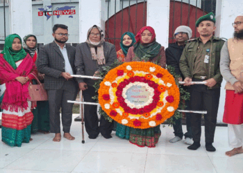 বকশীগঞ্জে মহান বিজয় দিবসে শহিদদের প্রতি সর্বস্তরের মানুষের শ্রদ্ধা নিবেদন