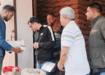 বাগমারায় আমন ধান-চাল সংগ্রহ অভিযান শুরু