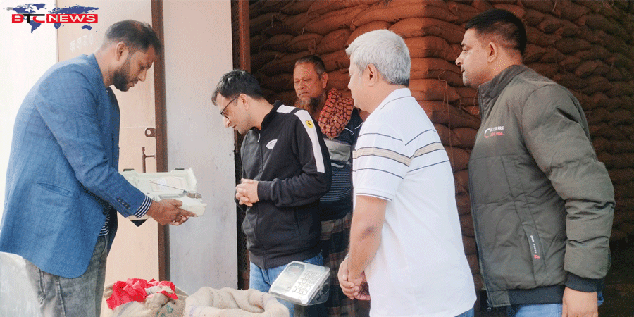 বাগমারায় আমন ধান-চাল সংগ্রহ অভিযান শুরু