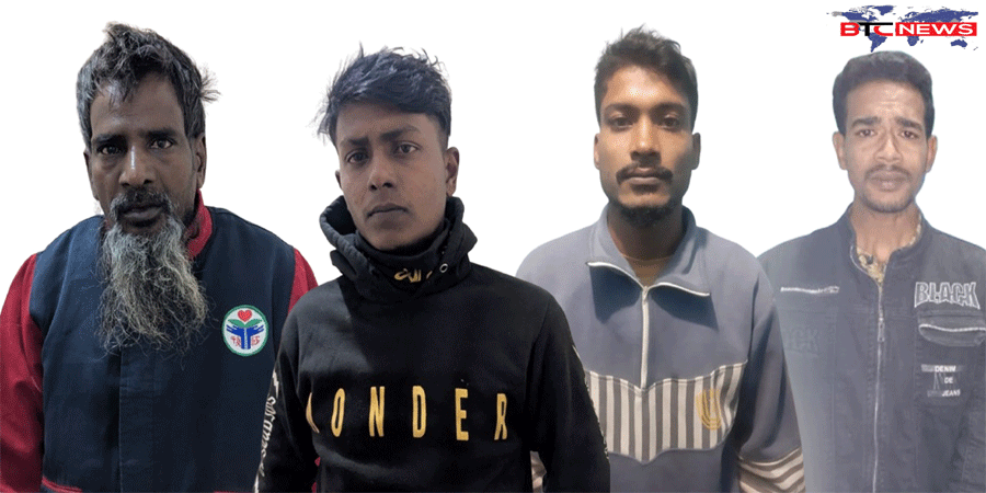 রাজশাহী মেট্রোপলিটন পুলিশ কর্তৃক মাদকবিরোধী অভিযানে ৪ জন আটক; গাঁজা-ইয়াবা-ট্যাপেন্টাডল ট্যাবলেট উদ্ধার