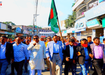 চেয়ারপার্সন উপদেস্টা এএসএম আম হালিমের নেতৃত্বে ইসলামপুরে বিজয় মিছিল