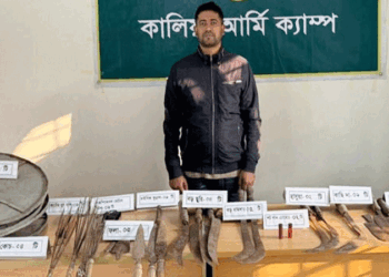 নড়াইলে দেশীয় অস্ত্রসহ যুবক গ্রেপ্তার