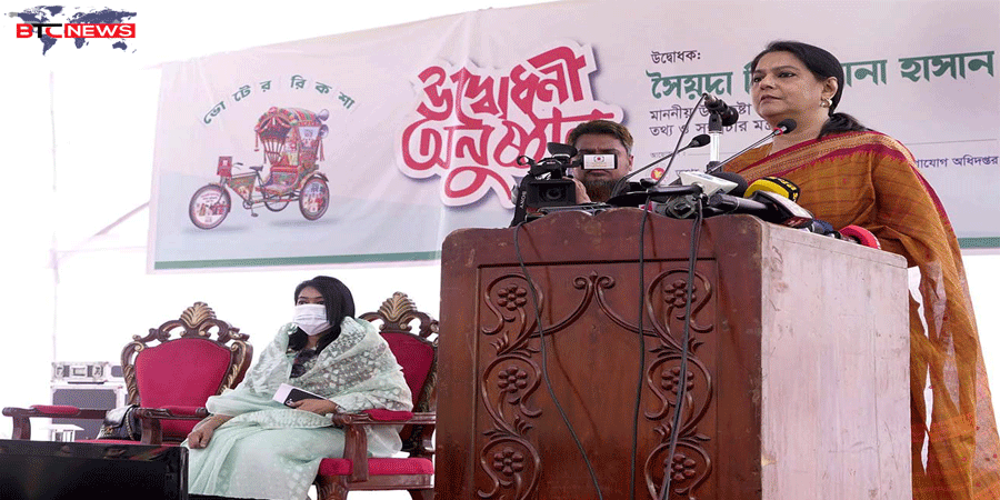 হ্যাঁ ভোট দেওয়ার আহ্বান জানিয়ে ‘ভোটের রিকশা’র উদ্বোধন করলেন তথ্য উপদেষ্টা