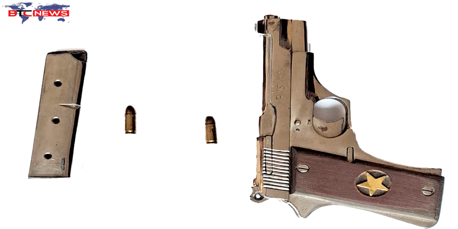 রাজশাহী মহানগর গোয়েন্দা পুলিশ (ডিবি) কর্তৃক একটি বিদেশী পিস্তল, একটি ম্যাগাজিন এবং দুই রাউন্ড গুলি উদ্ধার