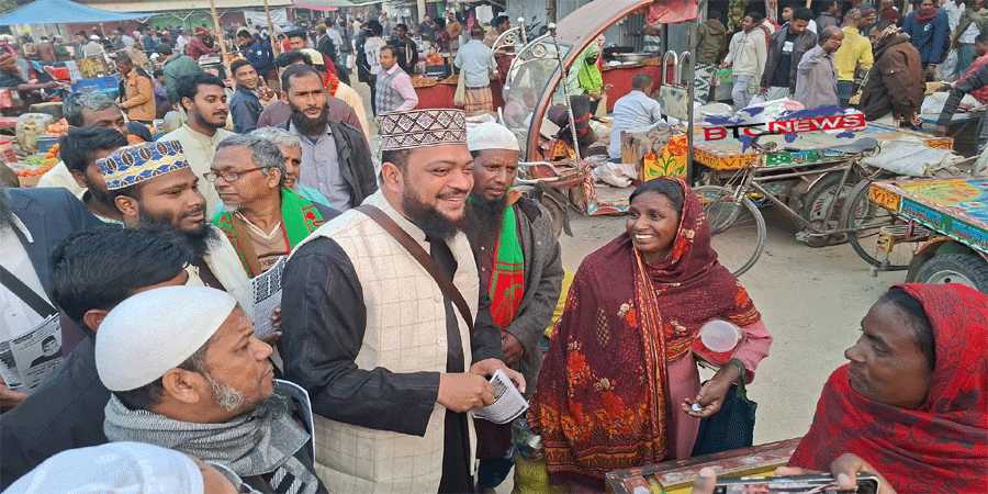 তানোরে ইসলামি দলগুলোর ঐক্যবদ্ধ প্রচারণা: অধ্যাপক মুজিবের পক্ষে গণজোয়ার 