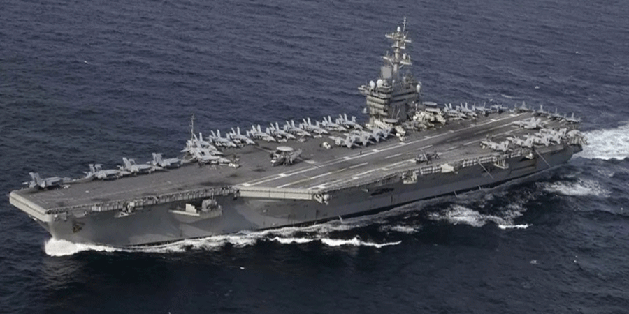 দক্ষিণ চীন সাগর থেকে মধ্যপ্রাচ্যের পথে যুক্তরাষ্ট্রের বিমানবাহী যুদ্ধজাহাজ ‘ইউএসএস আব্রাহাম লিংকন’