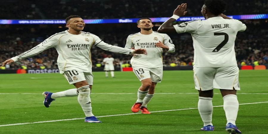 ভিনিসিউস-এমবাপের নৈপুণ্যে রেয়াল মাদ্রিদের গোল উৎসব