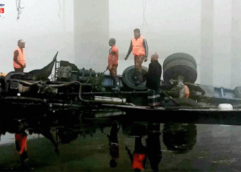 শৈলকুপায় ব্রিজের রেলিং ভেঙে ডালবোঝাই ট্রাক নদীতে, চালক ও হেলপার নিহত