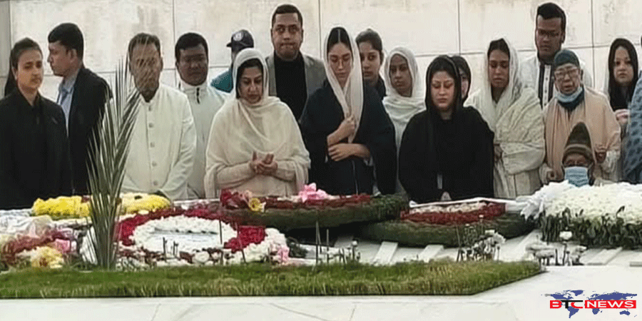 দাদা-দাদির কবর জিয়ারত করলেন জাইমা রহমান