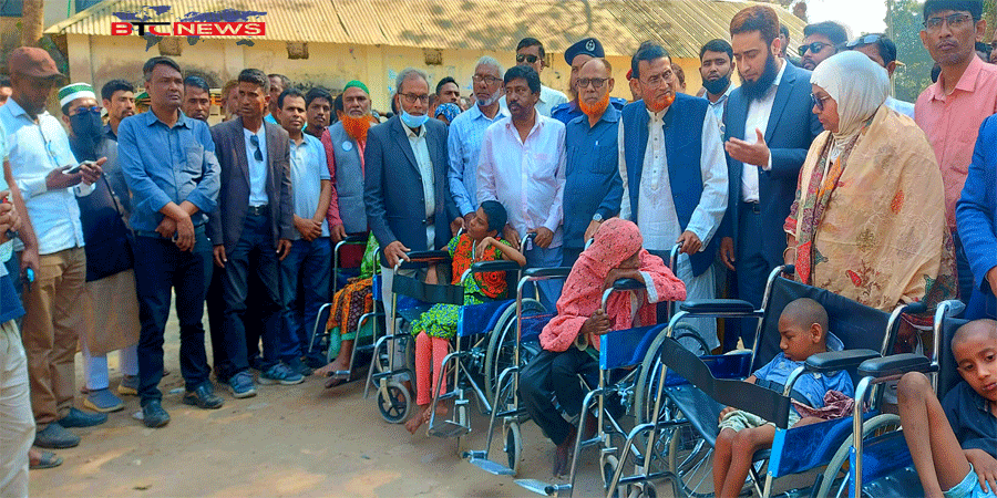 ইসলামপুরে নবাগত এমপির মত বিনিময় ও হুইল চেয়ার বিতরণ