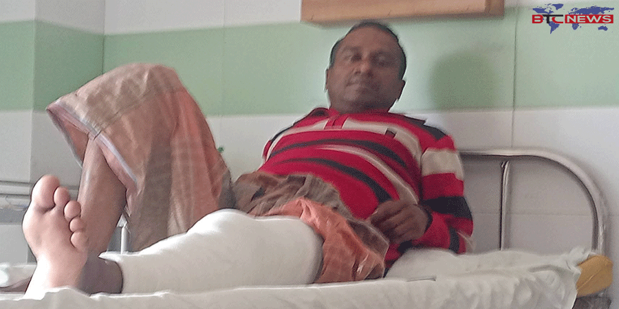 বাগেরহাটে বিটিসি নিউজের প্রতিনিধি সড়ক দুর্ঘটনায় গুরুতর আহত