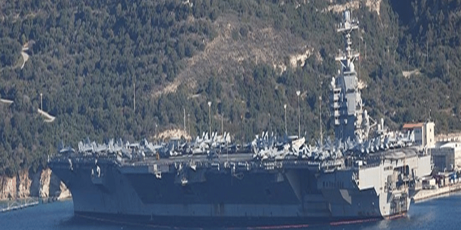 ইসরাইল উপকূলে পৌঁছালো মার্কিন বিমানবাহী রণতরী